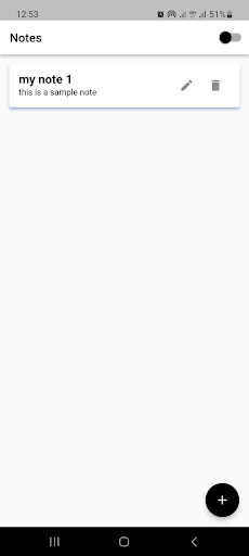 Android application Notes screenshort