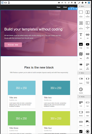 Wireframe/Website Builder Screen 2