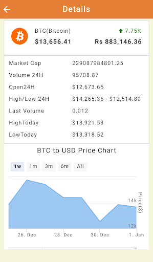 Live Coin Rate - CryptoCurrenc Screen 2