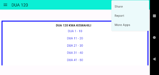 Dua na Adhkar 120 za Mtume Screen 3