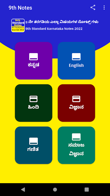 9th Standard Notes Karnataka - 2.0 - (Android)