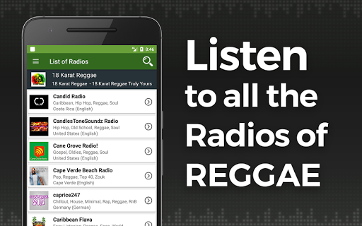 Android application Reggae Music Radio screenshort