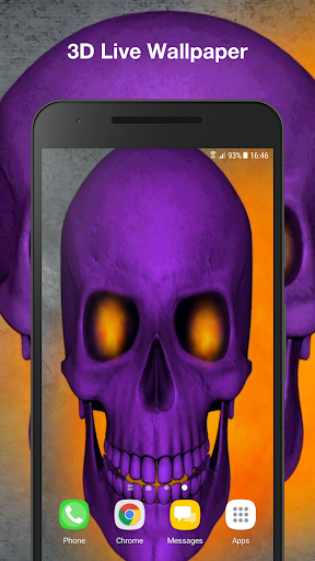 Android application Skull Live Wallpaper screenshort