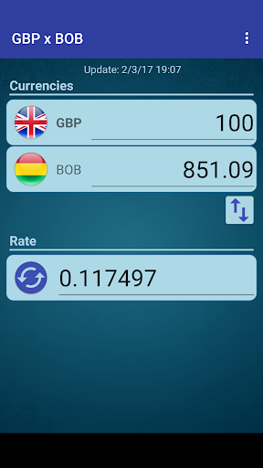 Android application Pound GBP x Bolivian Boliviano screenshort