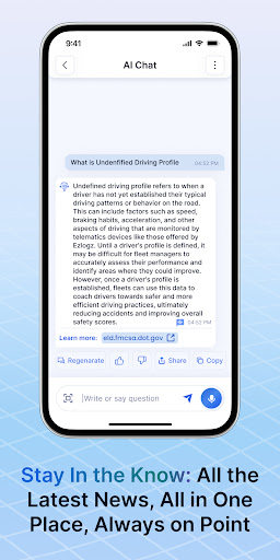EzChatAI: Logistics AI Chatbot Screen 3