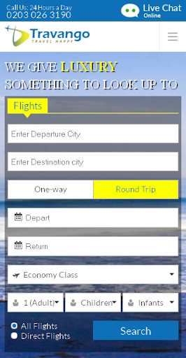 Android application Travango - Book Flights & More screenshort