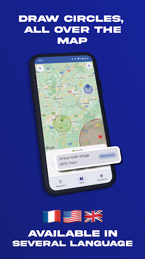 Android application Circle distance app MapCircle screenshort