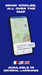 screenshot of Circle distance app MapCircle