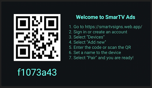 Android application SmarTV Ads screenshort