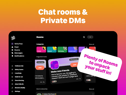 Screenshot of TalkLife: Peer Support