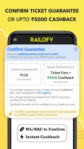 Android application Food on Train, PNR Status, Tkt screenshort
