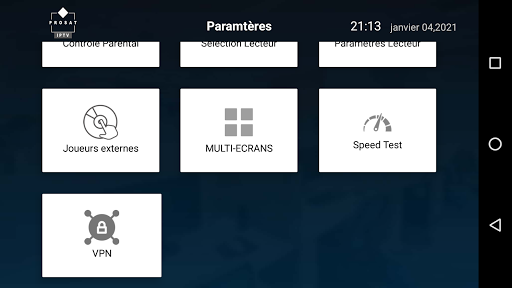 Prosat IPTV Player Screen 3