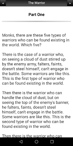 The Warrior Sutta Screen 2