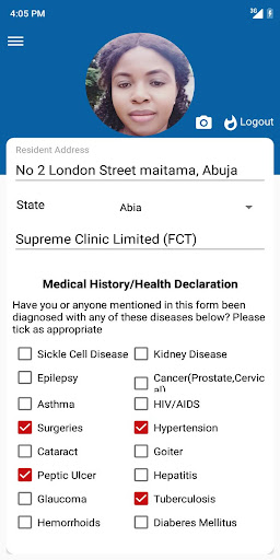 LionTech HMO App Screen 2