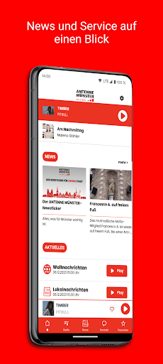 Android application ANTENNE MÜNSTER screenshort