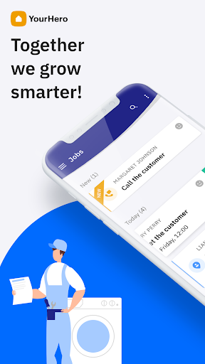 Android application YourHero for Professionals screenshort