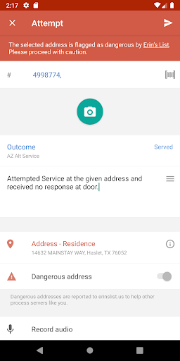 Android application EZ Serve screenshort