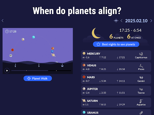Screenshot of Star Walk 2 Plus: Sky Map View