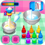 Cooking colorful cupcakes icon