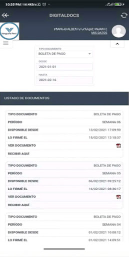 Vanguard Peru DOCS Screen 3