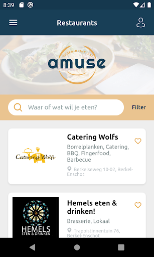 Android application Amuse screenshort