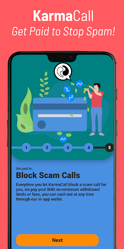 Android application KarmaCall: Turn Spam Into Cash screenshort