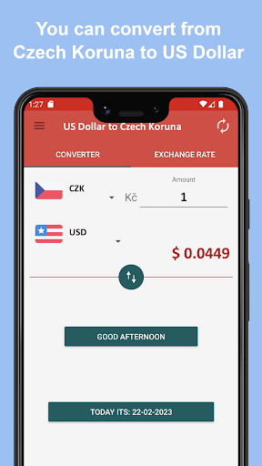 US Dollar to Czech Koruna Screen 3