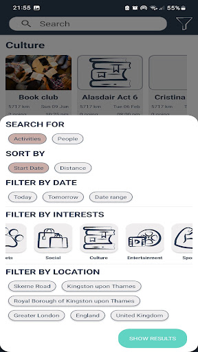 Android application Chulo screenshort