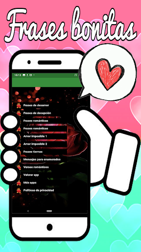 Android application pretty phrases screenshort
