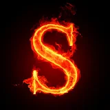 3D burning S code icon