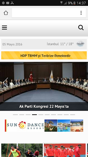 Android application Haber Galerisi screenshort
