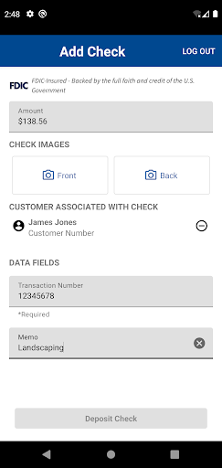 CB Business Deposit Screen 3