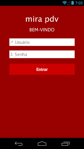 Android application Mira PDV screenshort