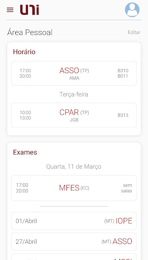 Android application uni - A FEUP no teu bolso screenshort
