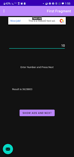 My Factorial App Screen 3