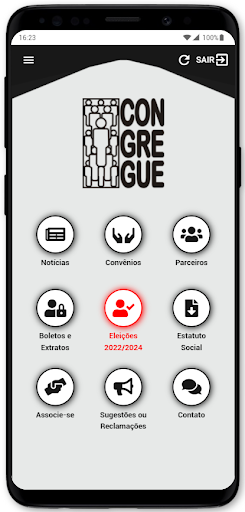 Android application CONGREGUE screenshort