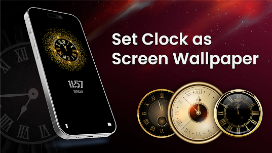아날로그 시계 라이브 배경 화면 - Clock App