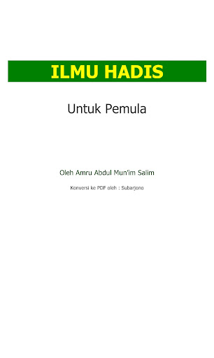 Android application Ilmu Hadis Untuk Pemula screenshort