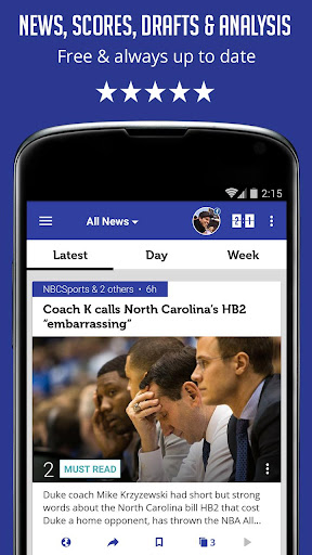 Screenshot of College Basketball News, Video