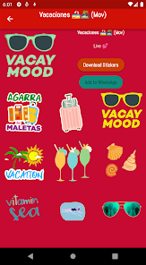 Captura de Pantalla 7 Stickers de Vacaciones android