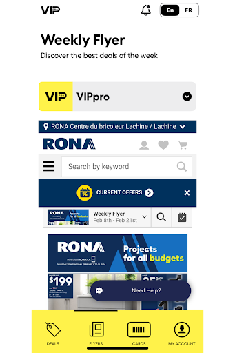 VIPpro-RONA+, RONA Réno-Dépôt Screen 2