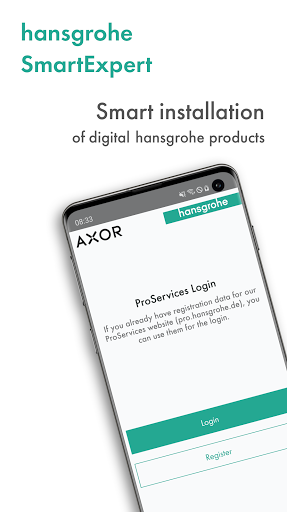 Android application hansgrohe SmartExpert screenshort