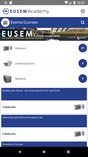 Android application EUSEM Academy screenshort