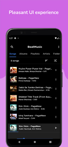 Android application Boat Music Player - Real audio screenshort