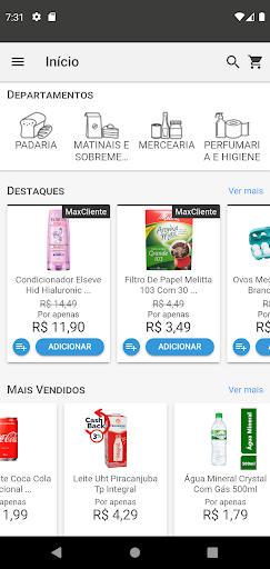 Android application Mercado MaxFácil screenshort