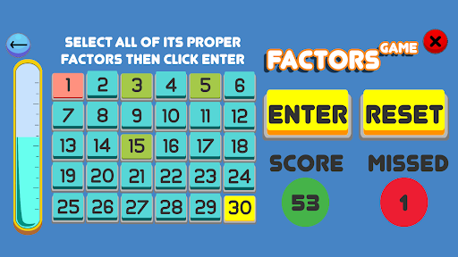 Factors Game Screen 3