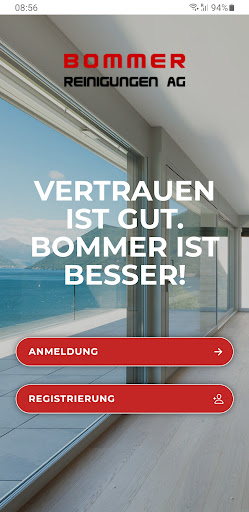 Android application Bommer Reinigungen screenshort