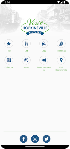 Android application Visit Hopkinsville screenshort
