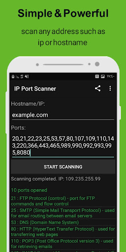 IP Port Scanner Screen 2