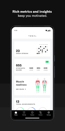 Screenshot of Tonal